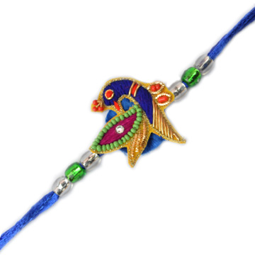 -Fancy peacock Zardosi Rakhi,Send Rakhi online,send rakhi,online send rakhi,rakhi to india,send rakhi to india,rakhi shop india