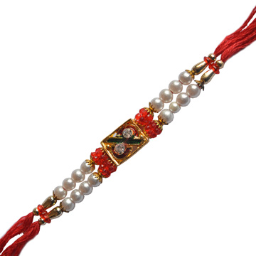 -Exclusive Pearl Rakhi,Send Rakhi online,send rakhi,online send rakhi,rakhi to india,send rakhi to india,rakhi shop india