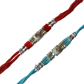-Two Silver Rakhi Set,Send Rakhi online,send rakhi,online send rakhi,rakhi to india,send rakhi to india,rakhi shop india