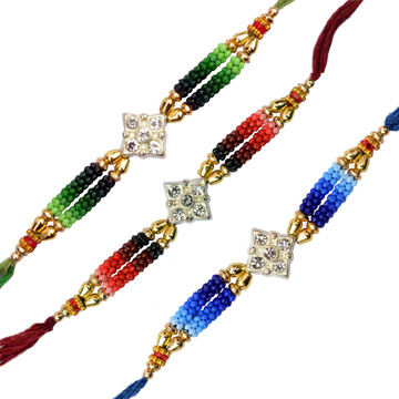 Rakhi Set-3 Diamond Work Rakhi Set,Send Rakhi Online to Brother,Buy Rakhi for Brother,Buy Rakhi Online,Rakhi Shop India,Rakhishopindia 