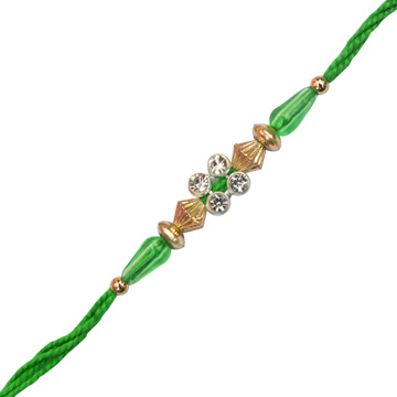 -4 Diamond Green Bhai Rkhi Threads,Send Rakhi online,send rakhi,online send rakhi,rakhi to india,send rakhi to india,rakhi shop india