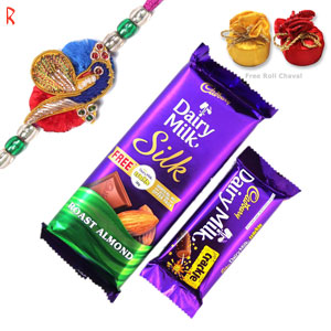 -Mayura Rakhi with Cholate,Send Rakhi online,send rakhi,online send rakhi,rakhi to india,send rakhi to india,rakhi shop india