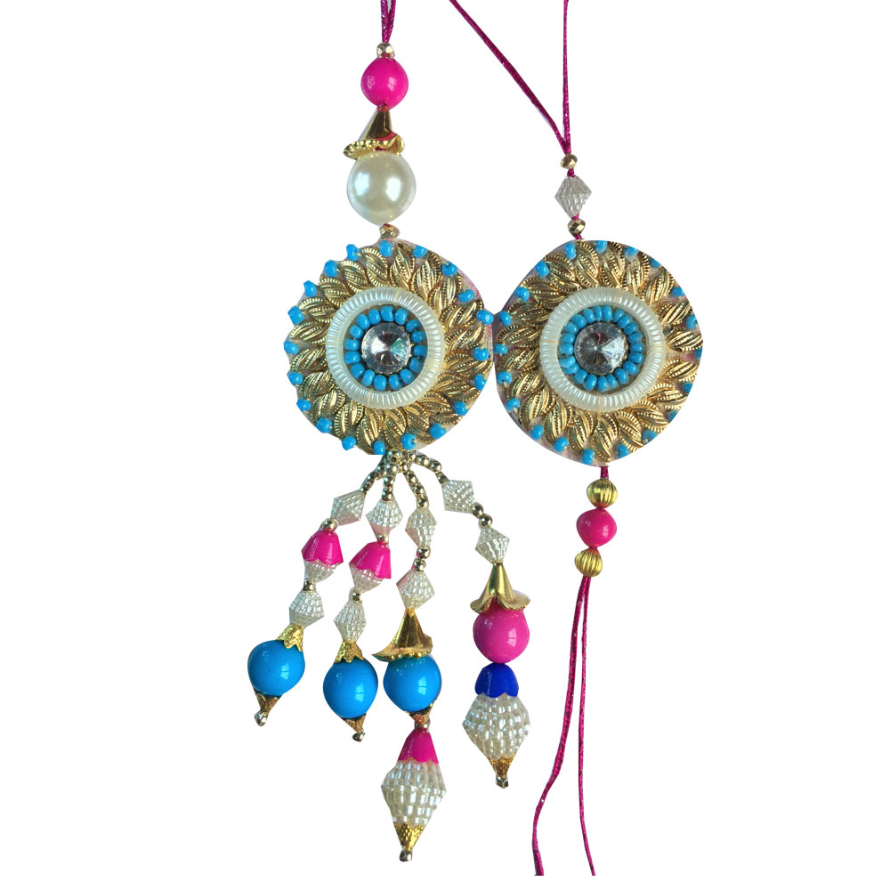 Bhaiya Bhabhi Rakhi-Attractive flower Pair Rakhi,Send Rakhi Online to Brother,Buy Rakhi for Brother,Buy Rakhi Online,Rakhi Shop India,Rakhishopindia 