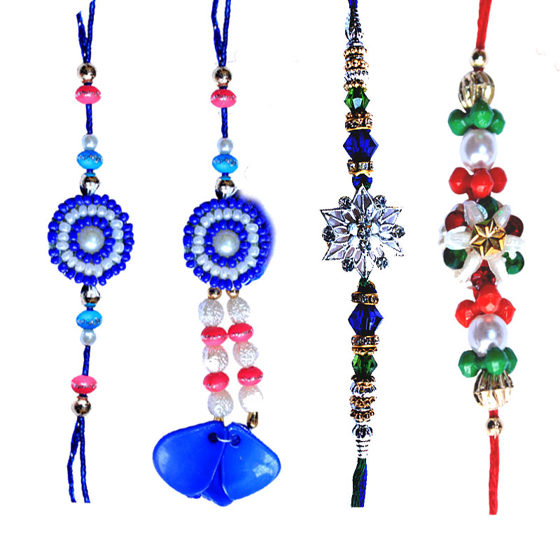 -Blue Sparking Rakhi Set for USA Unique Rakhi for Canada,Send Rakhi online,send rakhi,online send rakhi,rakhi to india,send rakhi to india,rakhi shop india